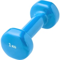 Гантель виниловая HKDB115-C2 1 кг (голубая)